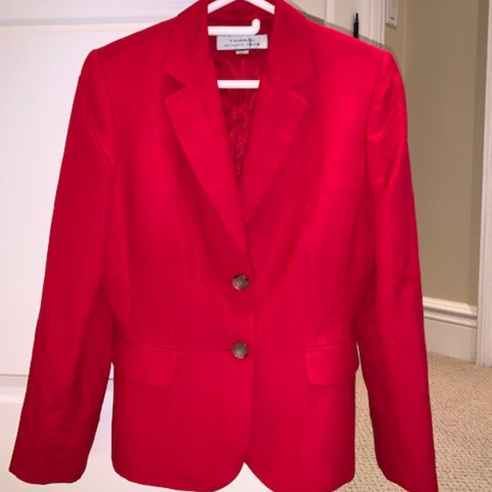 Red blazer / suit jacket - Tahari-single breasted